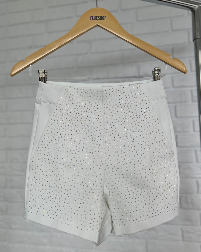 Short Ami Roma Branco com Brilho