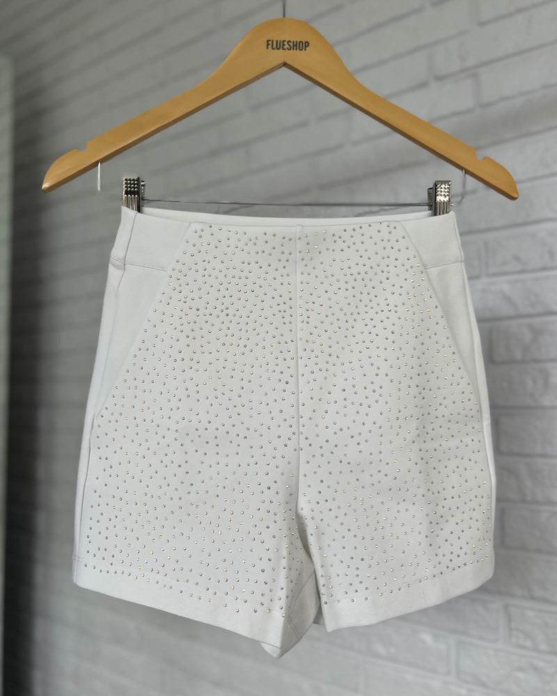 Short Ami Roma Branco com Brilho