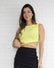 Cropped Celeste Amarelo