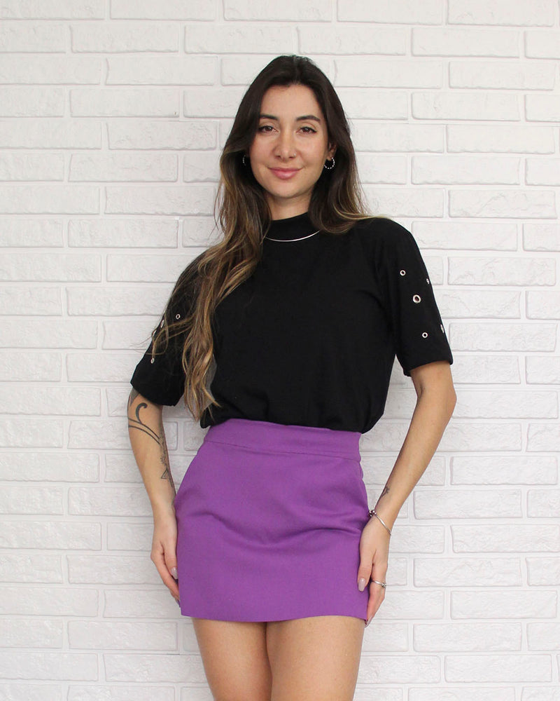 Short Saia Queens Roxo Amora