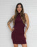 Vestido Lateral X Vinho