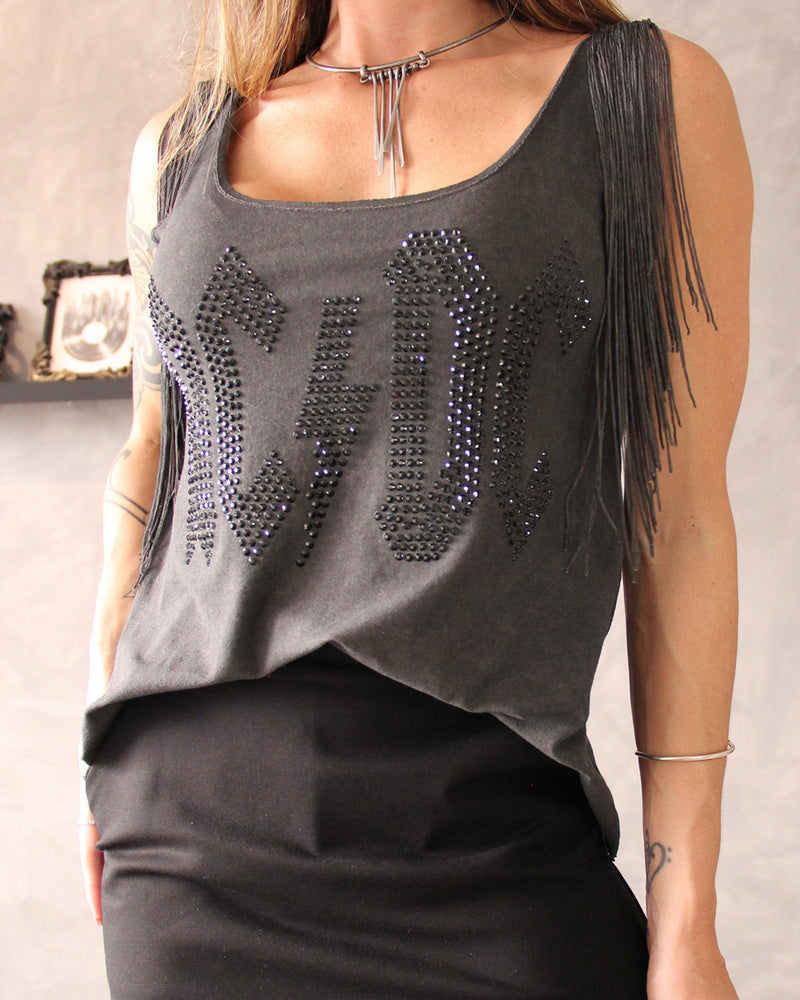 Blusa ACDC com Franjas