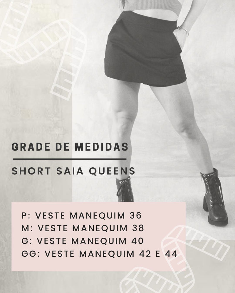 Short Saia Queens Vermelho